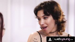 College girl Brooklyn Gray passionately makes love with her GF