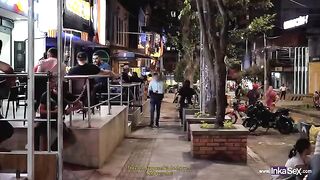 Sara Blonde got caught spying in a Colombian disco