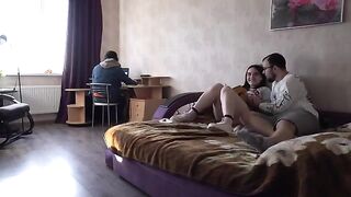 The girl cheats on her husband with a guy in a steamy scene