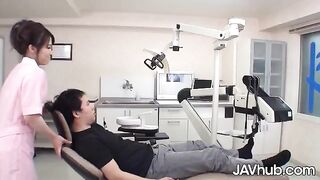 Skinny Japanese dentists Mao Chinen get creampied by patients