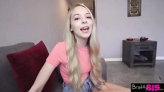 Petite teen Lily Larimar gets money for doing a blowjob