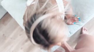 The best blowjob and creampie action with LittleBuffBabe, featuring that insane blue-eyed girl!