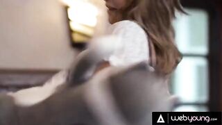 A hot blonde has a steamy encounter with her college roommates