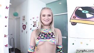 Nympho slut Harley King gets her throat filled with cock and cum