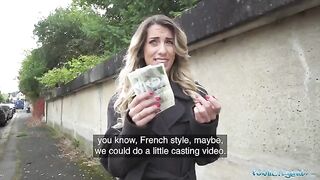A hot French teacher lures guys for cash in this steamy Public Agent scene
