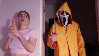 A couple has sex, and the girl lets out a man’s cum with a scream