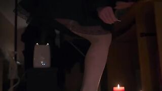 White stockings footjob and much cum, exclusive HD quality