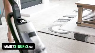 Latina step sis Karmen Santana bounces her booty and plump pussy on step bro