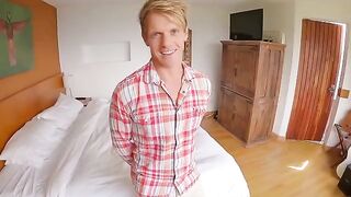 The guy fucks his fan and she comes with a squirting pussy