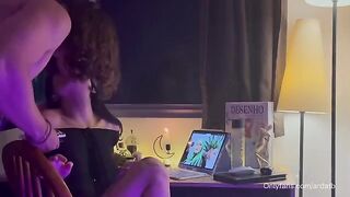 An 18-year-old cute girl gets high and has sex on webcam