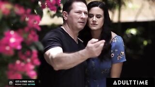 Pervert couple teach Haley Reed a lesson in anal sex