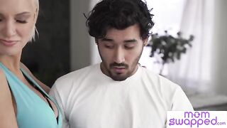 Aiden Ashley challenges Kenzie Taylor to a playful endurance test
