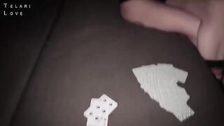 A guy played cards with his girlfriend and fucked her