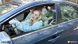 The lucky mechanic plugged a busty blonde babe’s engine with his hard rod in a steamy encounter