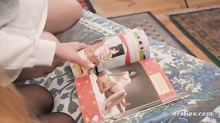 Two hot lesbian babes are inspired by Kama Sutra and fingering each other