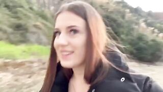 Girl was fucked on the beach by a young guy