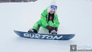 Ski resort public sex with creampie thrill