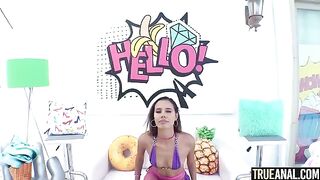 Petite Kylie Le Beau takes a big dick in her ass in intense anal action
