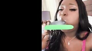 Barbie Crystal plays with all the toys and then gets intimate