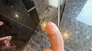 Spying for Austrians while taking a shower and jerking off