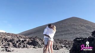 We climbed a volcano and he erupted in my mouth, a real couple’s raw adventure