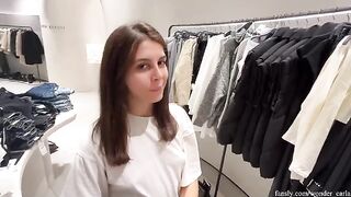 Cheating in the fitting room, a risky spot for steamy action