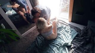 In front of the mirror - so turns on! (Romantic MILF action)