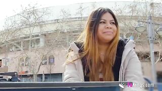 Amateur and fat Latina Yiyi Candy exposes herself in public before getting fucked hard