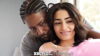 A wet brunette pussy gets creampied by a boxing instructor in this steamy scene
