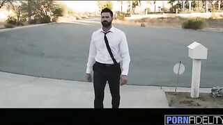 Tattooed and big-titted housewife Anna Bell Peaks gets pounded hard by the pool