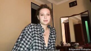 A pretty wife has an affair with her husband's best friend in this steamy scene