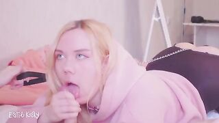 Silly step sis gets fucked by a butt plug on a leash