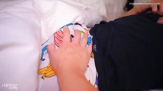 Pervert stepdad seduced his stepdaughter to fuck in the middle of the night