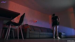 A cute girl plays with a dildo and becomes a sex-android in a steamy solo scene