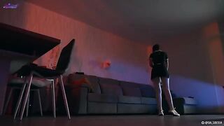 A cute girl plays with a dildo and becomes a sex-android in a steamy solo scene