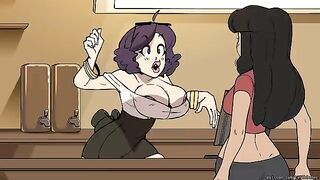 The barista is a giantess who can make your drink and more