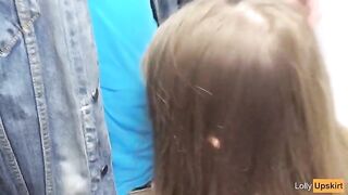 A petite girl was caught in a compromising situation in a changing room and got intimate