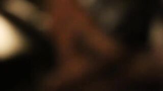 A busty woman brought home a huge cock and got fucked hard