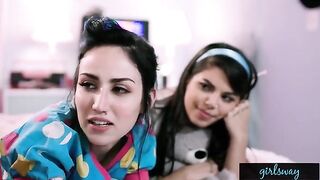 Retro sleepover with the hot girls Gina Valentina and Gianna Dior