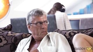 Old man seduced his son's GF for forbidden sex