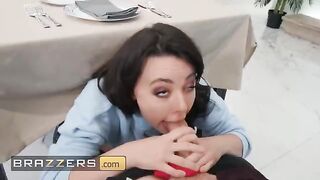 Whitney Wright fucks under the table in a steamy restaurant scene