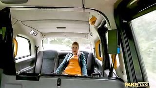 A fake taxi picks up a gorgeous ginger slut, Kiara Love, who squirts like a mad one