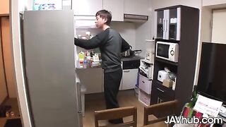 Skinny Japanese slut Amina Kiuchi gets her pussy creampied by her friend on JAVHub