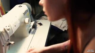 Stop sewing, let's enjoy some intimate fun with a redhead