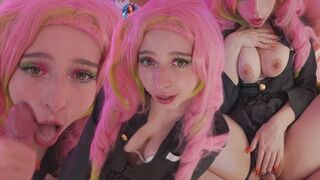 Kawaii Mitsuri Kanroji from Demon Slayer gets fucked hard