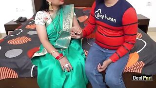 Desi Pari teaches English to tuition student and fucks with him hard