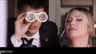 Avery from Deeper watches as her cheating neighbor gets intimate with a sexy woman