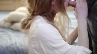 Babe fucks with a huge dildo and gets a lot of cum