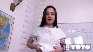 The exam with a dildo for the petter girl