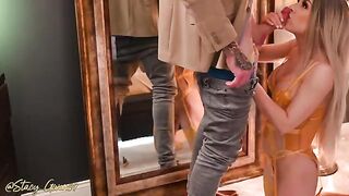 The guy was amazed by the incredible sexy woman, who seduced him with her charm